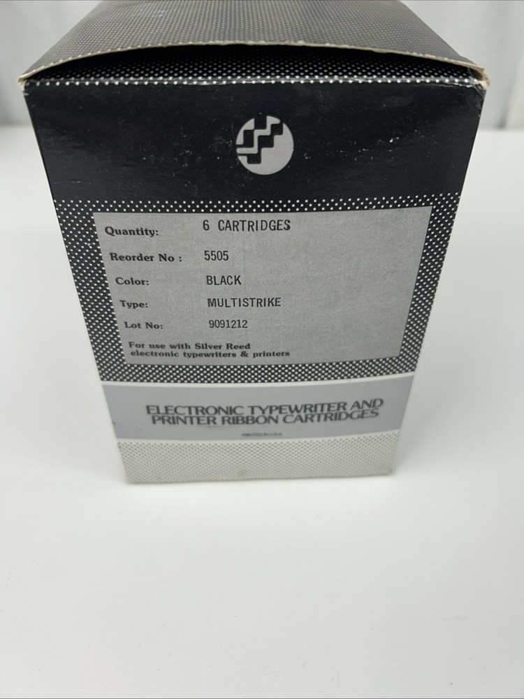 Silver Reed Electronic Typewriter And Printer Ribbon Cartridges 5505 Black Multi