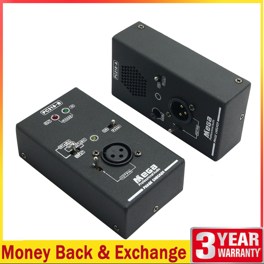 PC218 Phase Polarity Tester Checker Detector Audio Speaker Mic Sound Testing