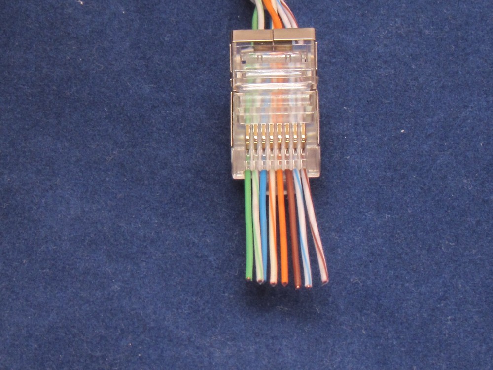 100 RJ45 Network Shielded Modular Plug CAT5e 8P8C Connector End Pass Through