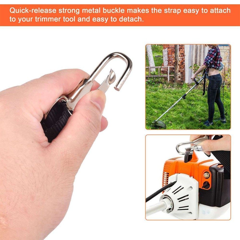Adjustable Shoulder Strap Harness Belt for Trimmer Lawn Weed Eater Grass Edger