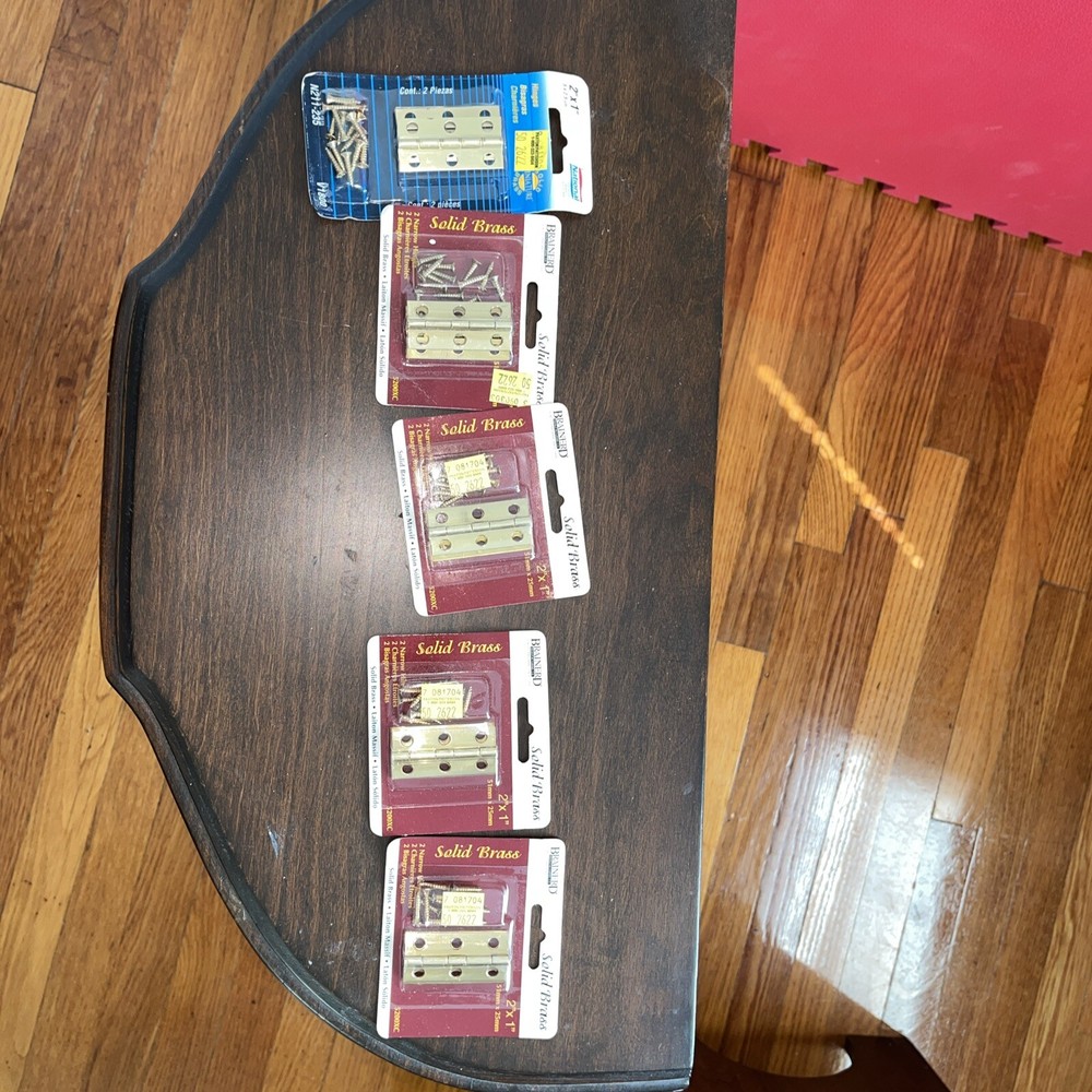 Brainerd/National Solid Brass Hinges 2” x 1” 5 sets of 2