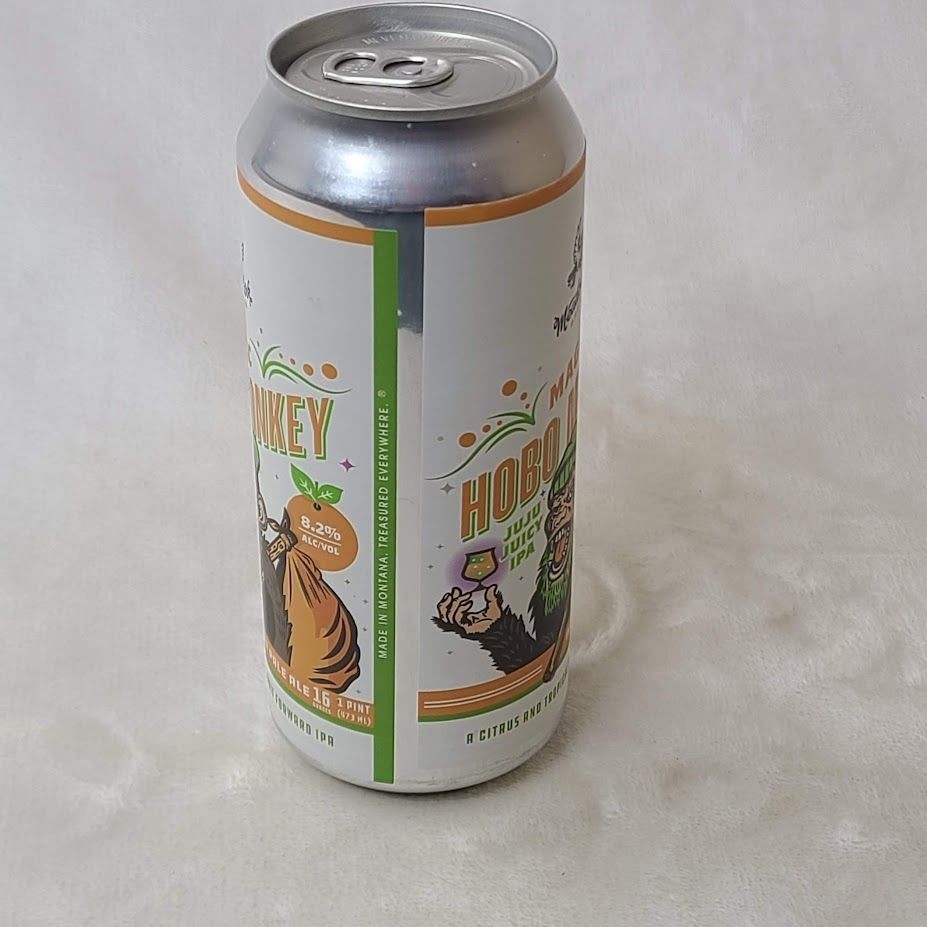 Meadowlark Brewing Magic Hobo Monkey IPA Beer Can Empty Bottom Opened Sidney MT