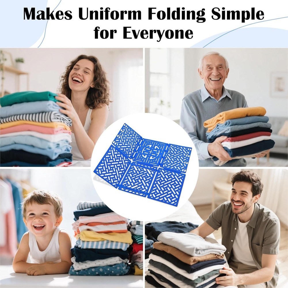 Blue Shirt Folding Board for Closet Organization