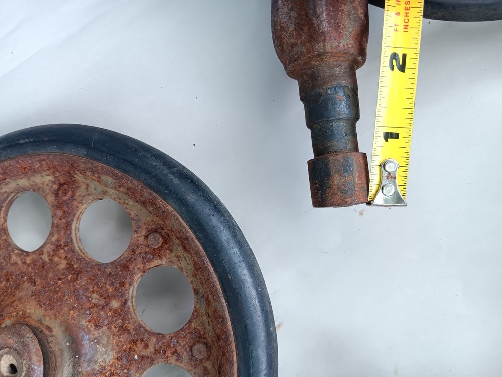 4 Antique Cast Iron Industrial Wheels