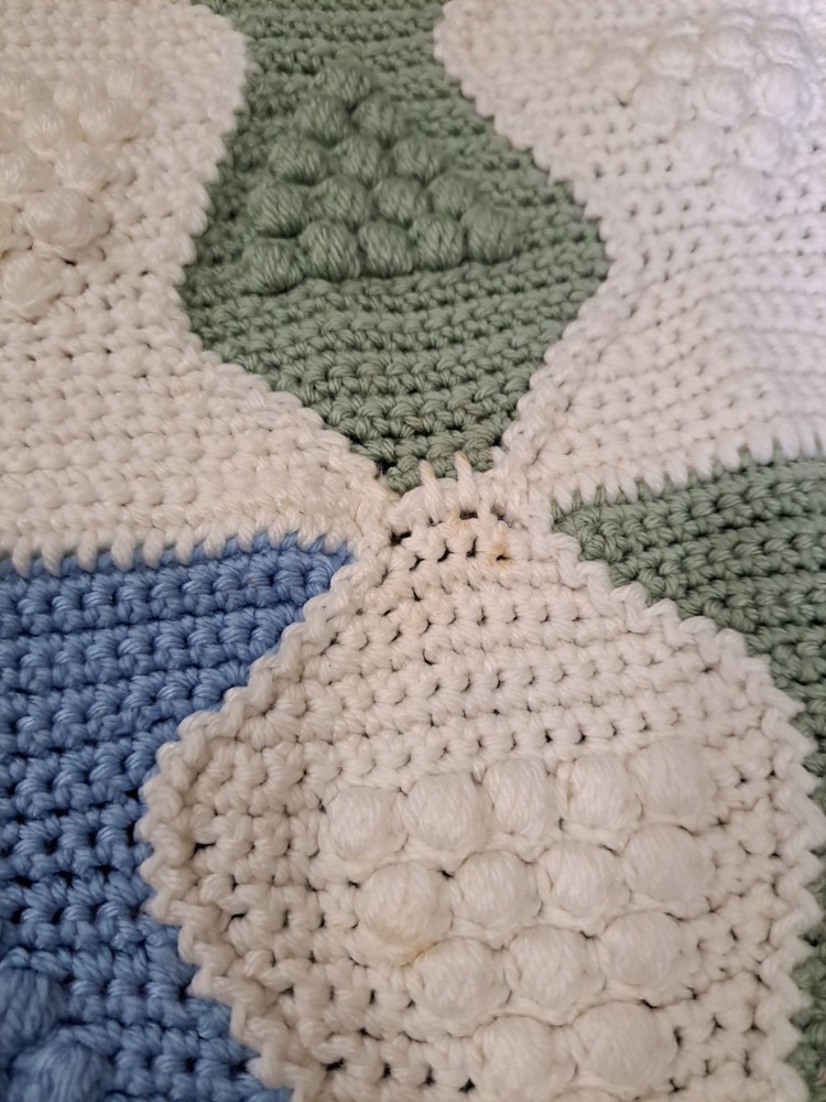 Handmade Crochet Baby Blanket Fish Pattern