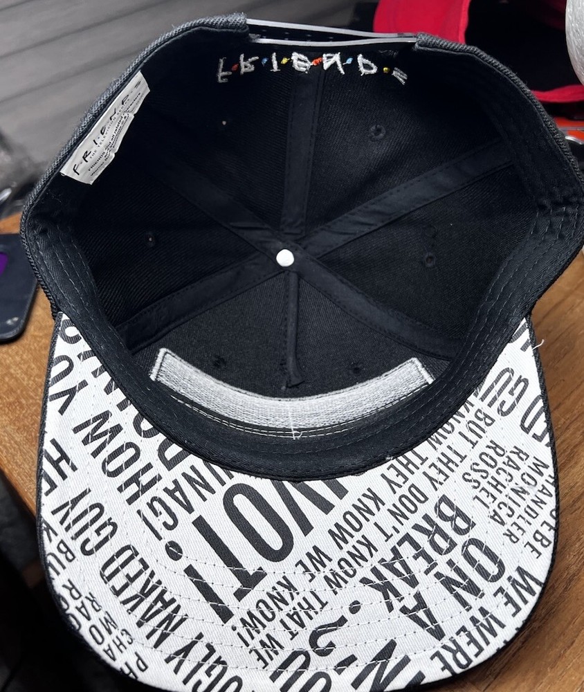 Friends Black Snapback Hat Baseball Cap Picture Logo Patch