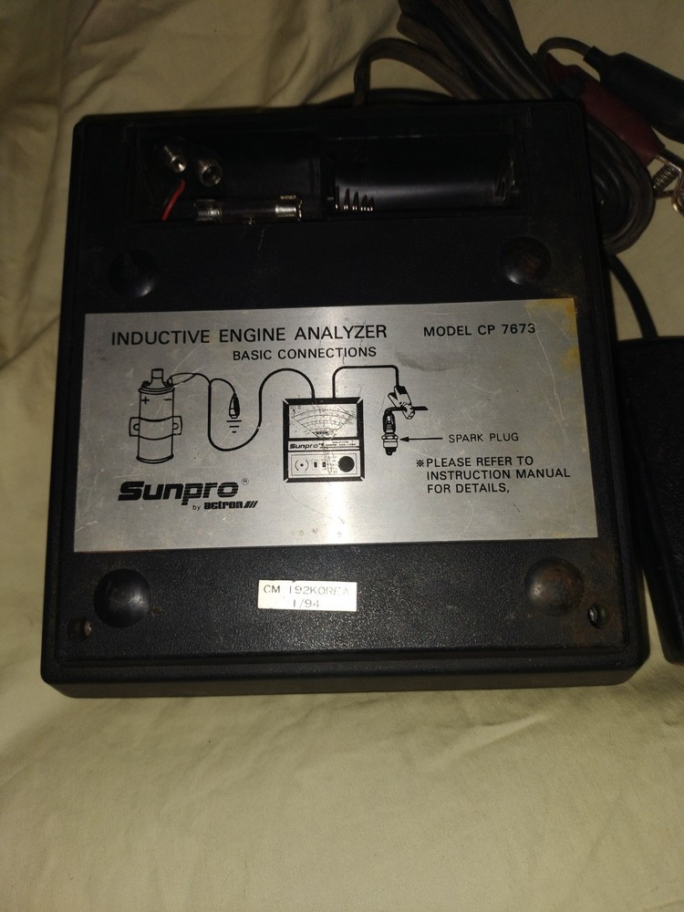 Sunpro By Actron Inductive Engine Analyzer CP7673 Untested As Pictured
