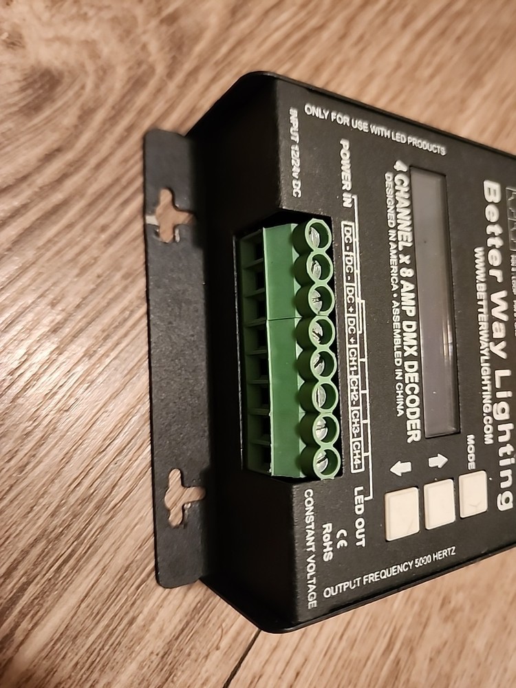 Better Way Lighting 4-Channel DMX Decoder BWL-4x8-DIP-16 8A/CH LED Dimmer