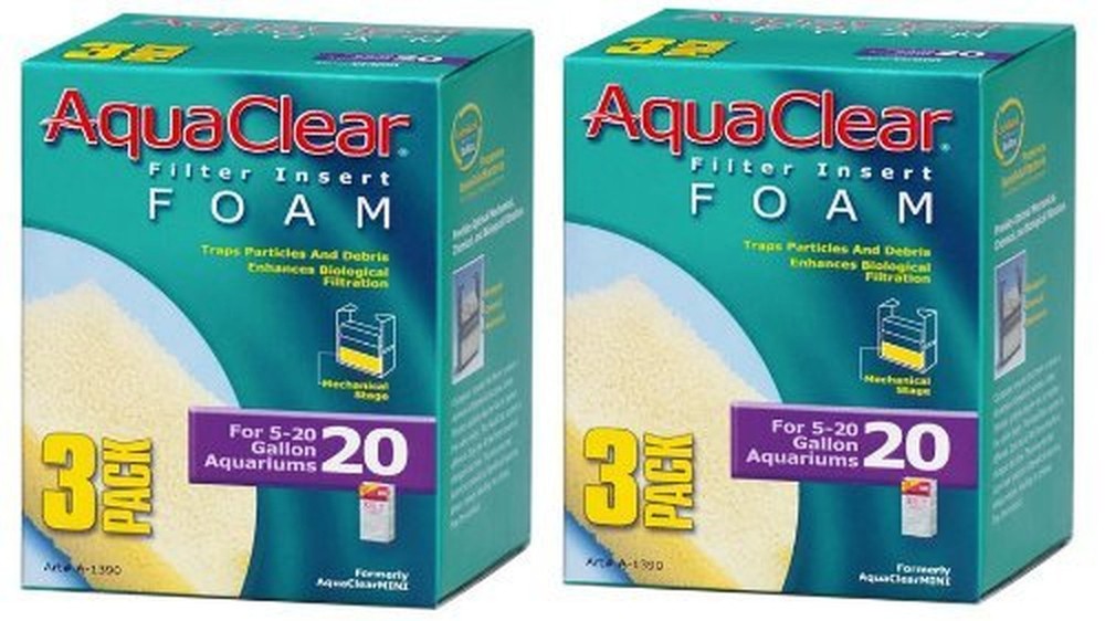 Aquaclear Foam Inserts, 3-Pack (6-Pack, 20-Gallon)