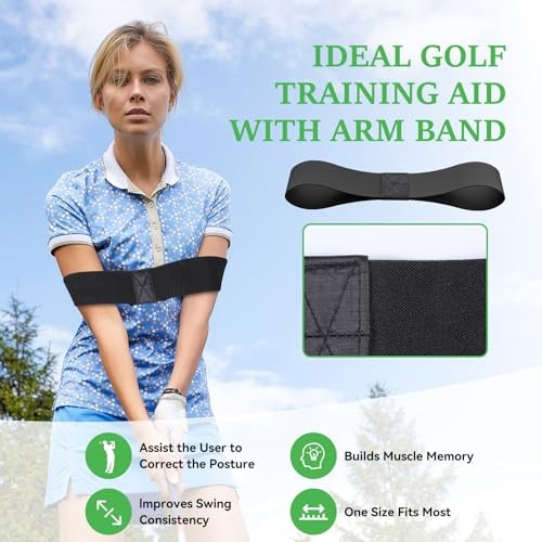 Golf Swing Training Aid, Retractable Golf Grip Trainer for Golf Training, Golf