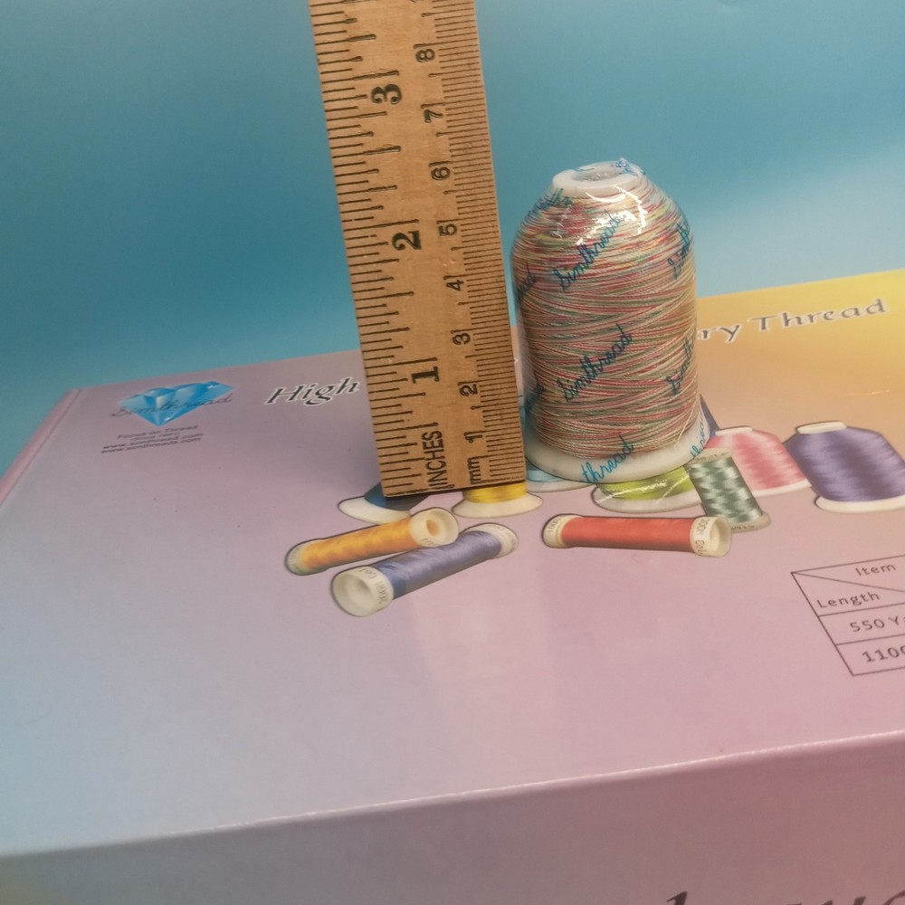 Simthreads 28 Variegated Colors Embroidery Machine Thread 1100 Yards Each