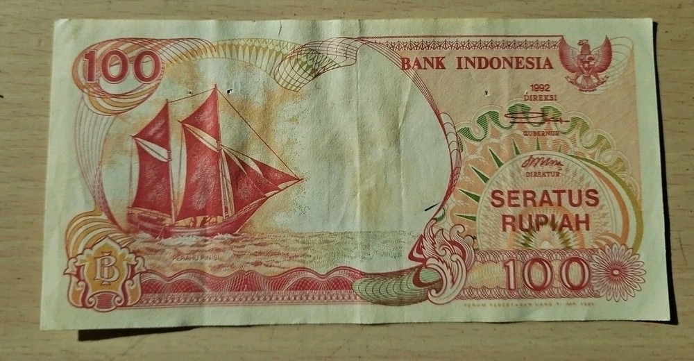 1992 Indonesia 100 Rupiah Note