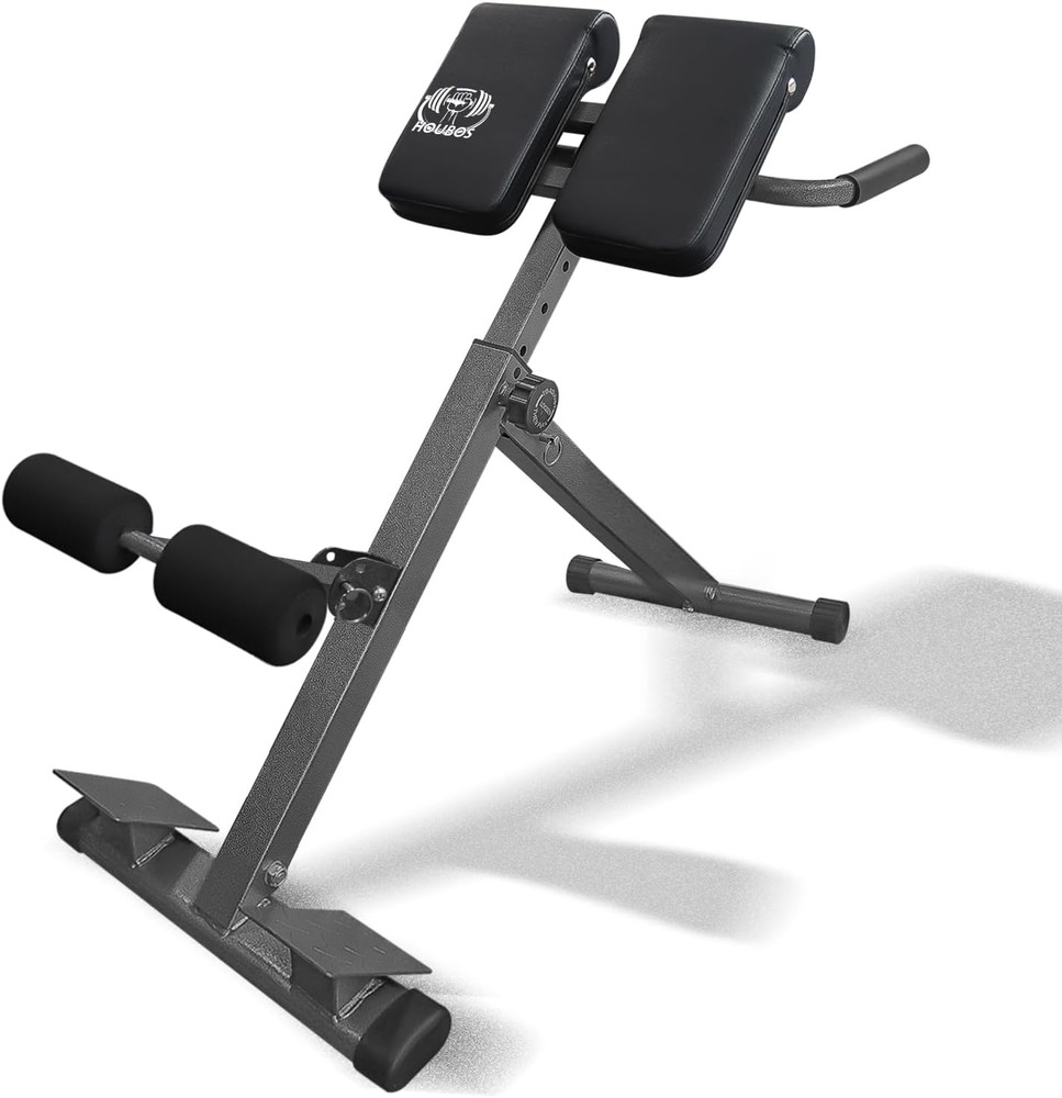 Hyperextension Roman Chair - Adjustable Bench Foldable Exercise Bench Back Exten