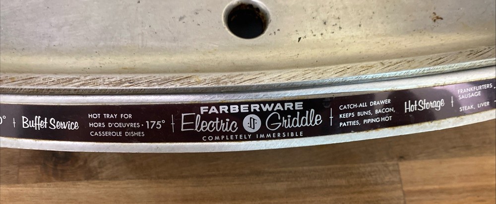 Farberware Electric Griddle Model 260 Vintage USA