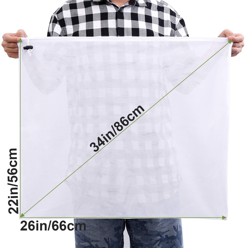 Brew Bags Reusable 3 Pack, Extra Large 26"x22" Fine Mesh Strainer Bag for Hom...