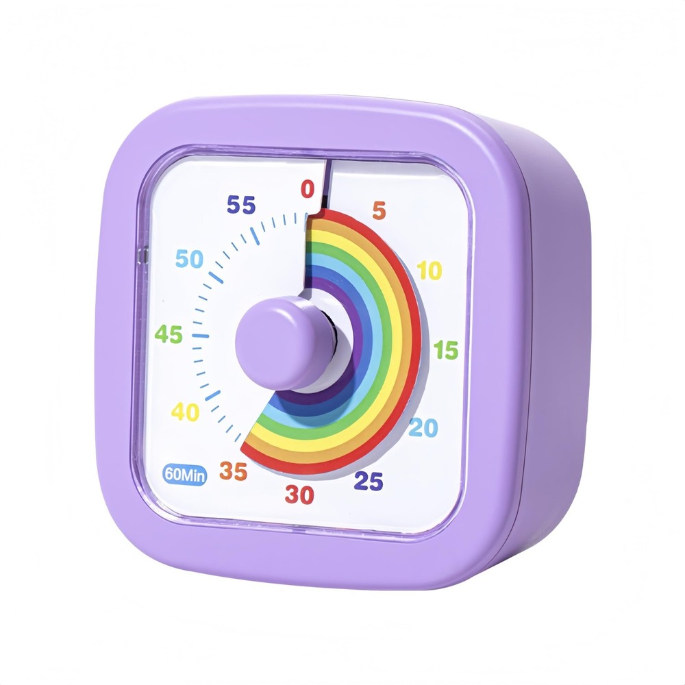 Kids Visual Timer Cute Rainbow - 60 Minute Countdown Timer Time Management for K