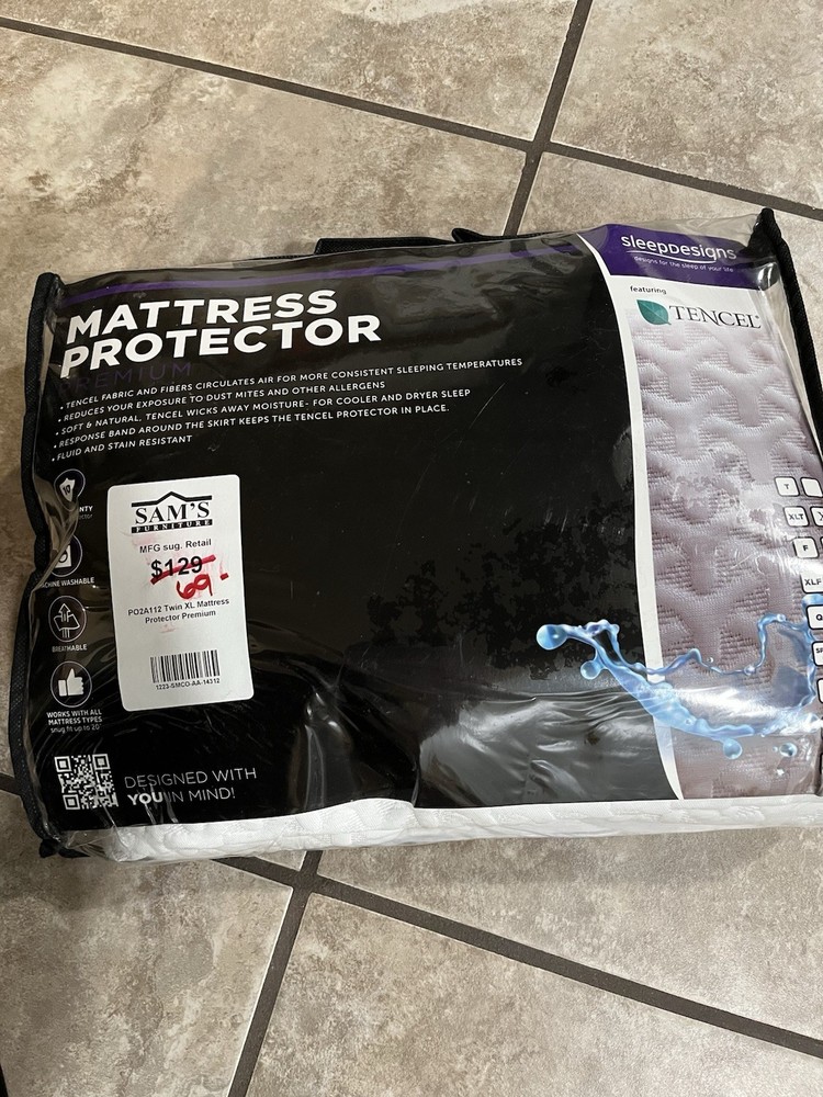 Sleep Designs Xl Twin Mattress Protector Featuring Tensel