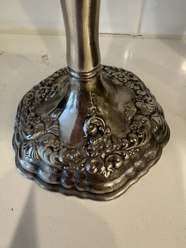 Pair Of Silver Plated 9.5 Candlestick Holders