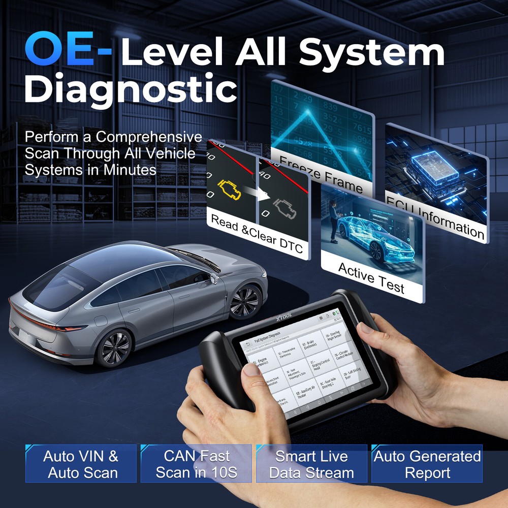 XTOOL IP819 Car Bidirectional Scanner Full System Diagnostic Tool ECU Coding 39+