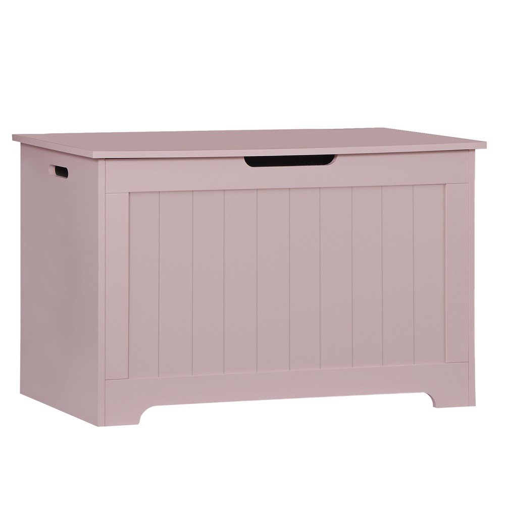 Wood Modern Toy Storage Box 30'' Entryway Storage Organizer Bench W/ Safty Hinge