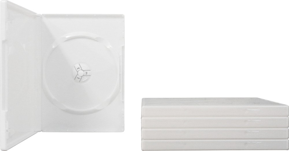 (5) White Empty Replacement DVD or Wii Cases Boxes Standard 14mm #DVBR14WH