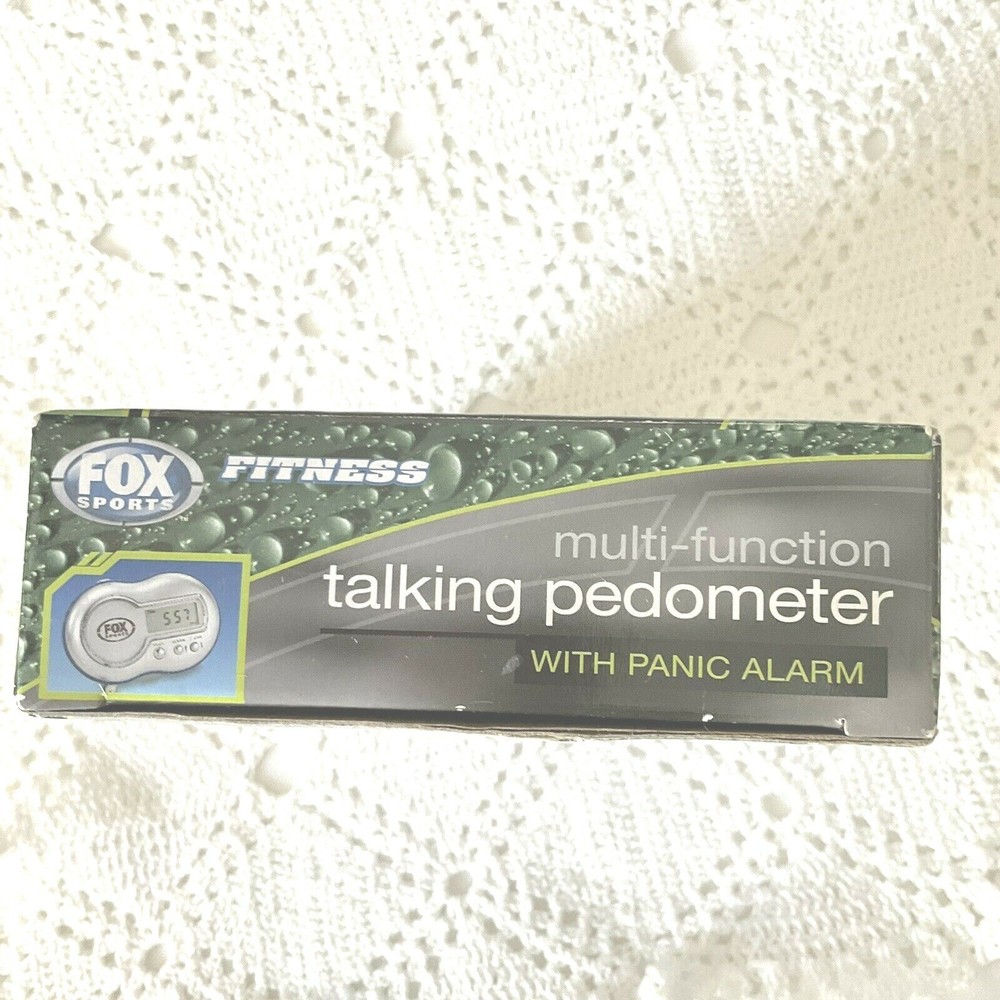 Fox Sports Fitness Talking Pedometer Multi-Function Panic Alarm Button Good Cond
