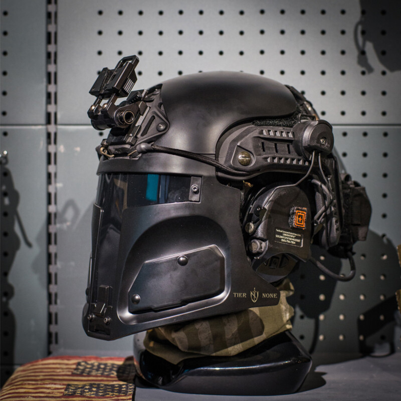 Desert Raider Bounty Hunter Helmet Mask for Ops-Core FAST (mask only) BLACKs