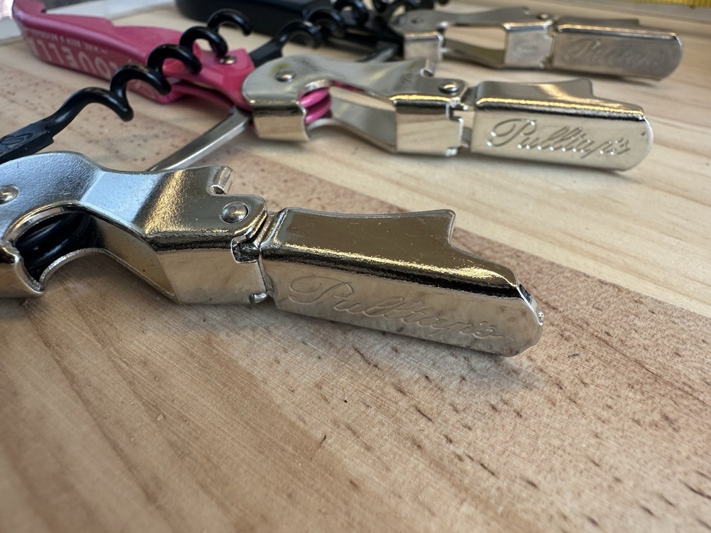 3-Pk Pulltap’s Professional Double-hinged Waiter's Corkscrew with Pulltap's Logo
