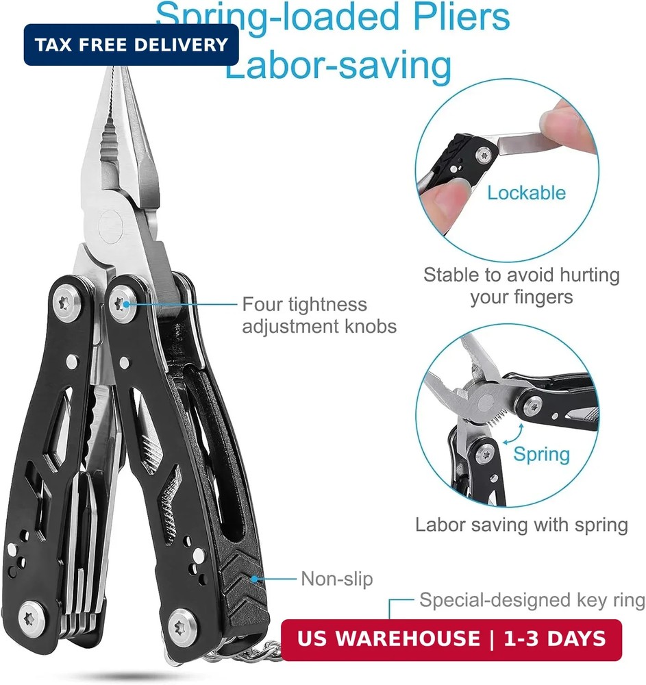 2PCS Bovgero Mini Multitool Pliers 15 in 1, Handmade Multi Tool Plier, Premium