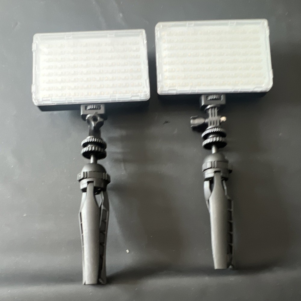 GVM LED Continuous Lighting Units Set of 2 Black