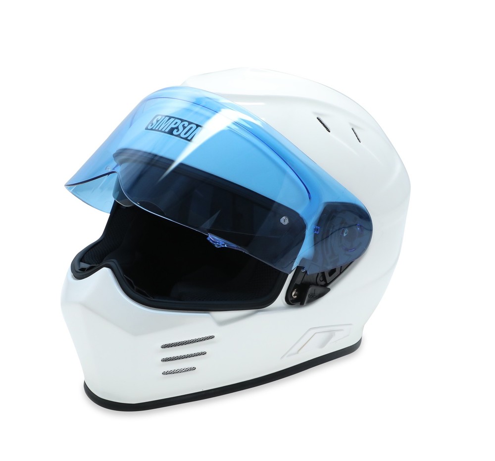 Simpson Ghost Bandit Motorcycle Helmet White Large Full Face Clear Shield
