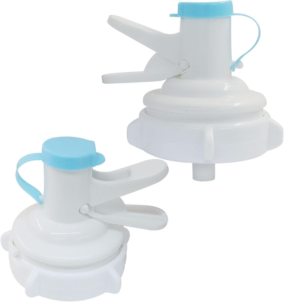 2 Pack Water Dispenser Valve 55mm Plastic Reusable Bottle Spigot Faucet with Cap