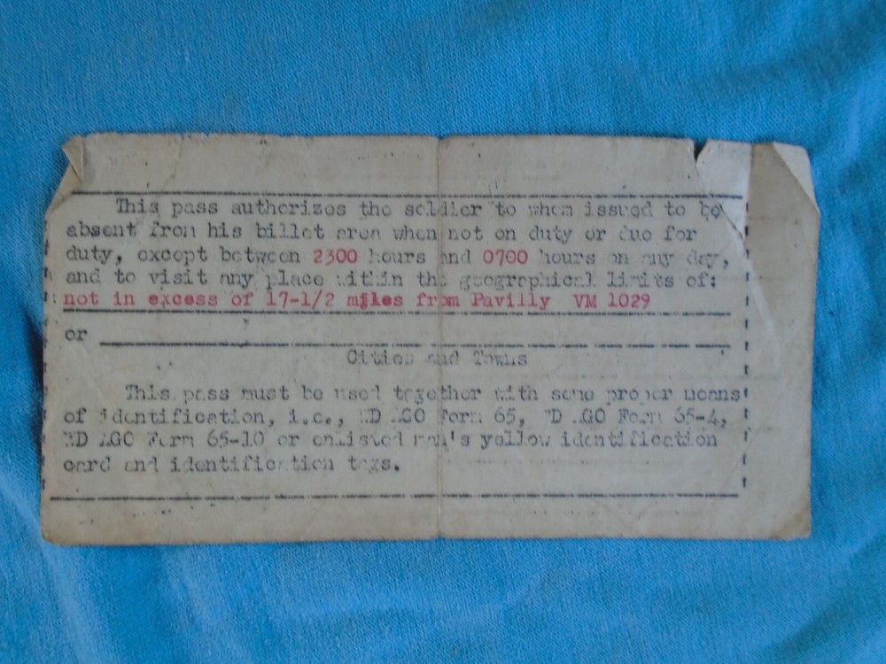 Fort Meade, MD, Third Service Command, authrization for tobacco ration