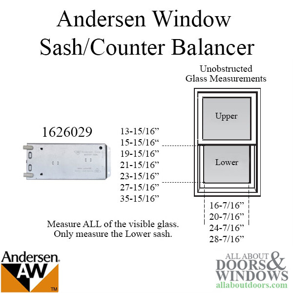 Andersen Sash Balancer For 200 Series Narroline Window Counter Balancer 637