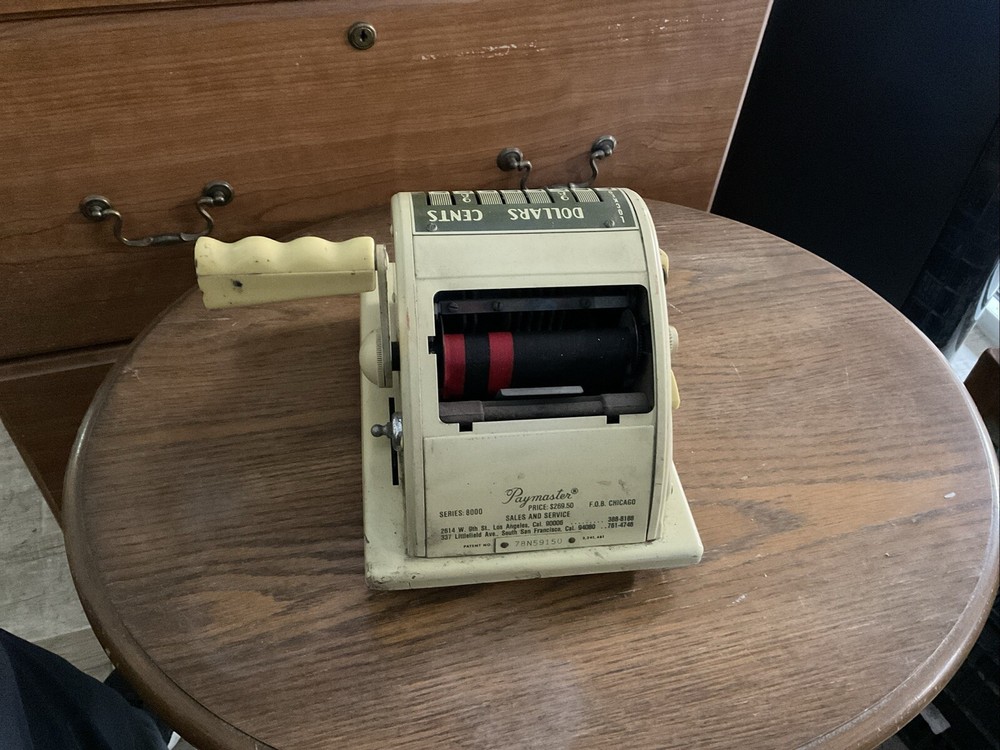 Vintage Paymaster Ribbon Writer Series 8000B, Missing Key