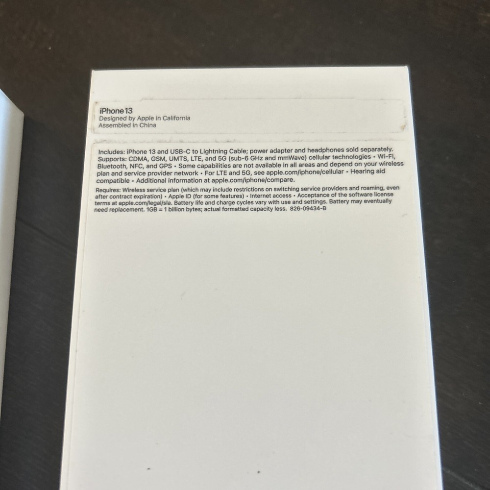 Original Box for Apple iPhone 13 Black 128gb Genuine BOX ONLY Empty Replacement