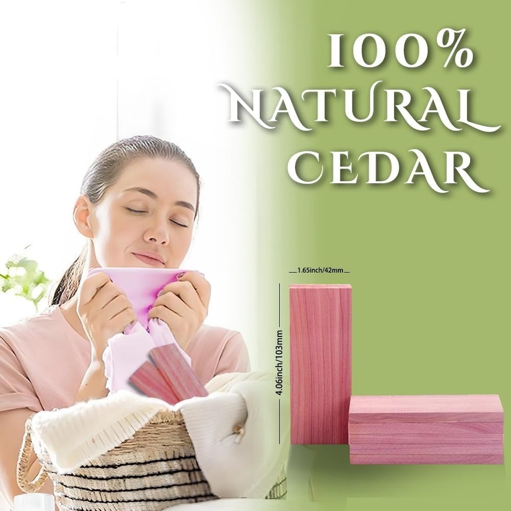 Cedar Space Cedar Blocks for Closet Storage,100% Aromatic Red Ceder Blocks Cedar
