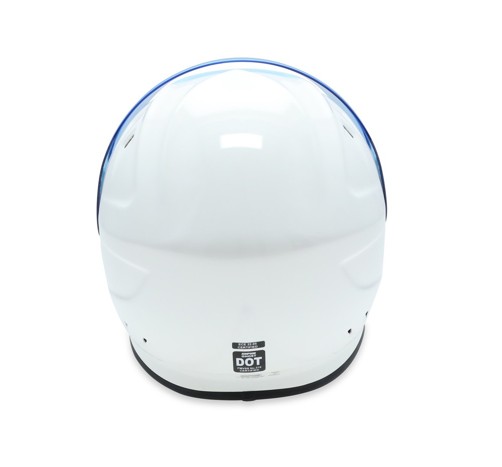 Simpson Ghost Bandit Motorcycle Helmet White Large Full Face Clear Shield