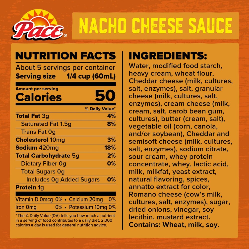 Pace Medium Nacho Cheese Sauce 10.5 oz Can