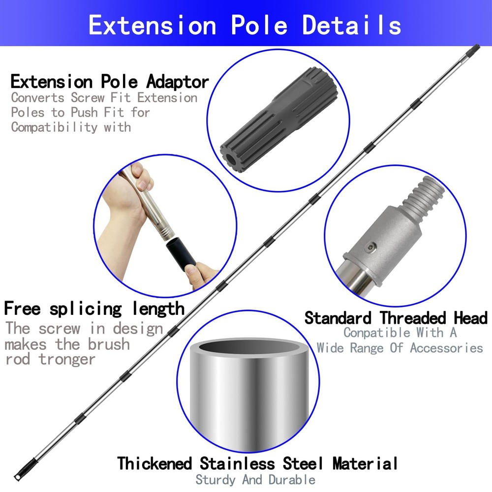 Paint Roller Extension Pole set 11.8FT Lightweight Segmented Tool