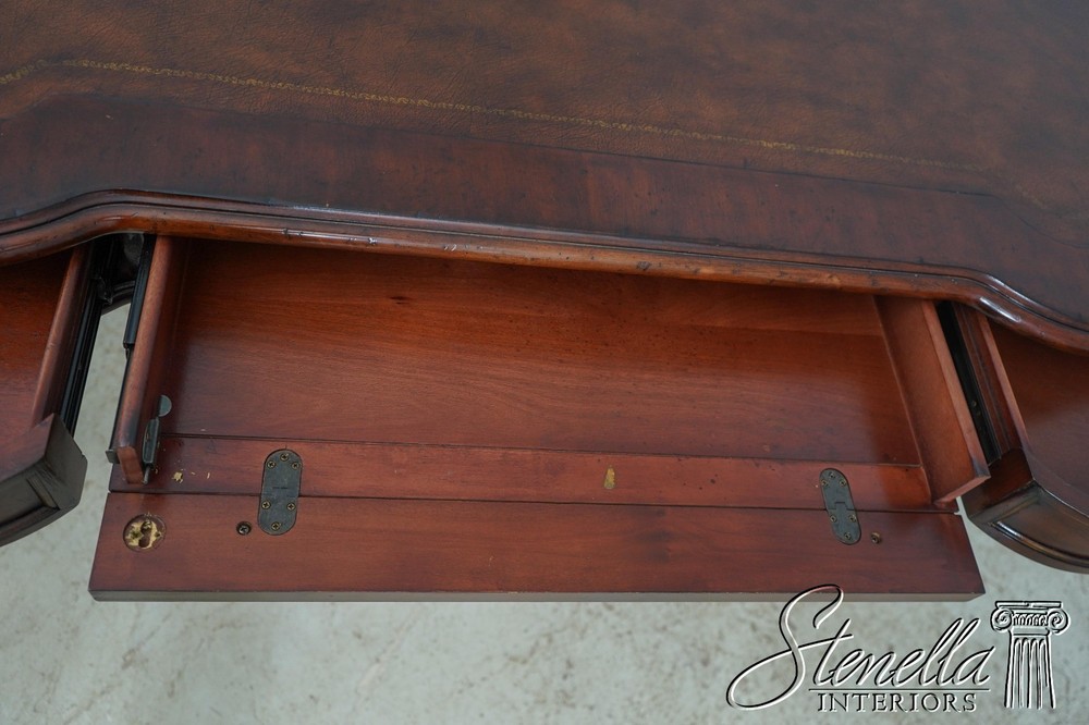 61635: HOOKER Leather Top Continental Style Desk