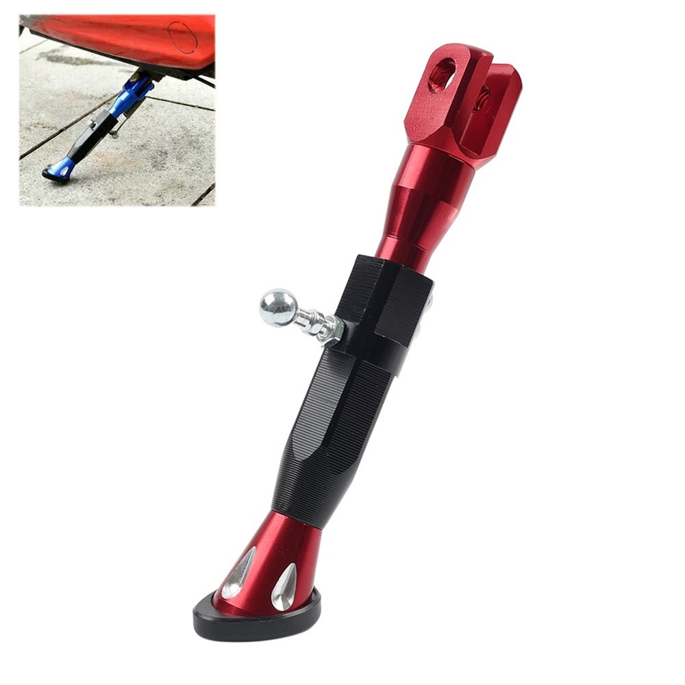 Red Motorcycle Universal Adjustable Kickstand Foot Side Support Kick Stand