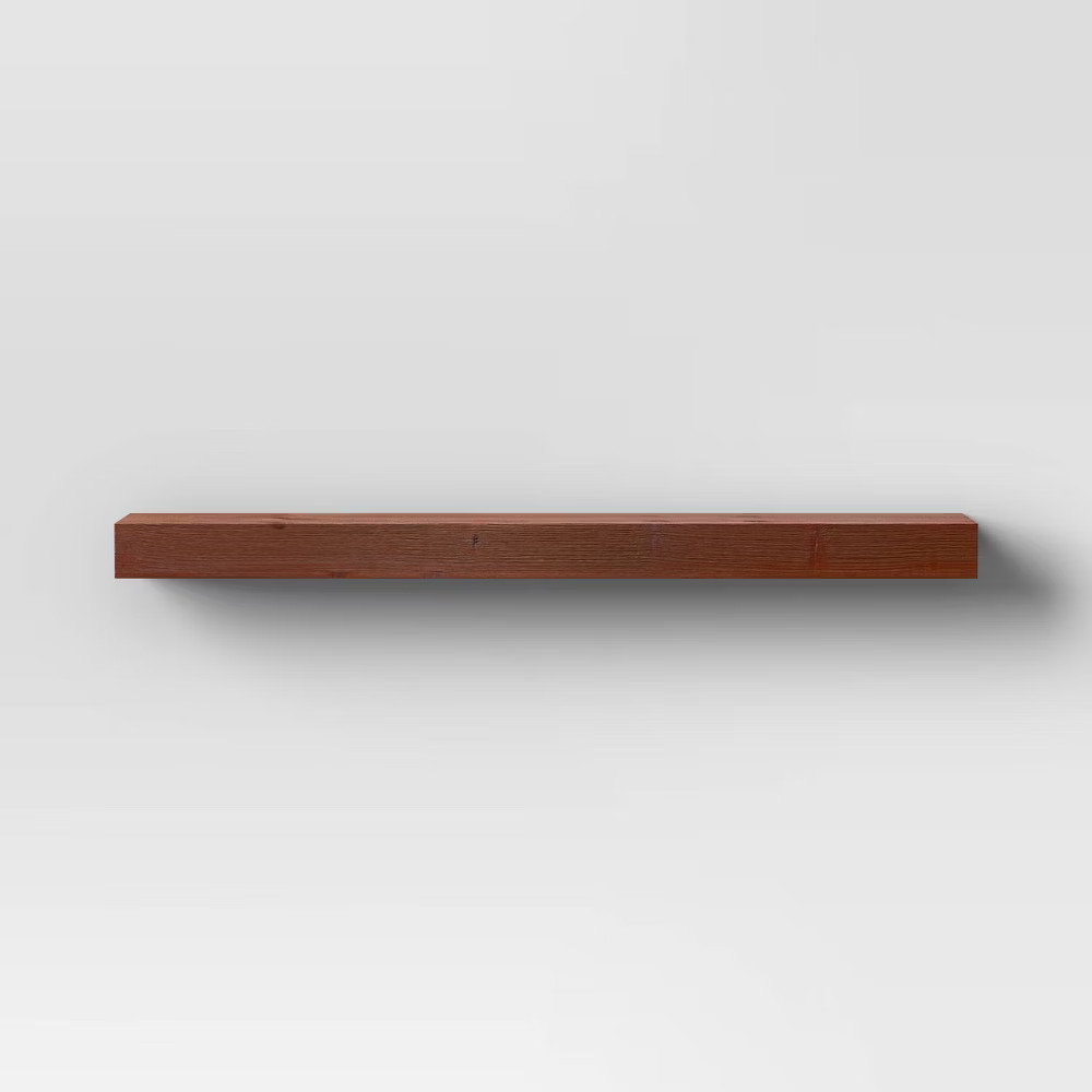 36" Floating Wood Shelf Walnut - Threshold
