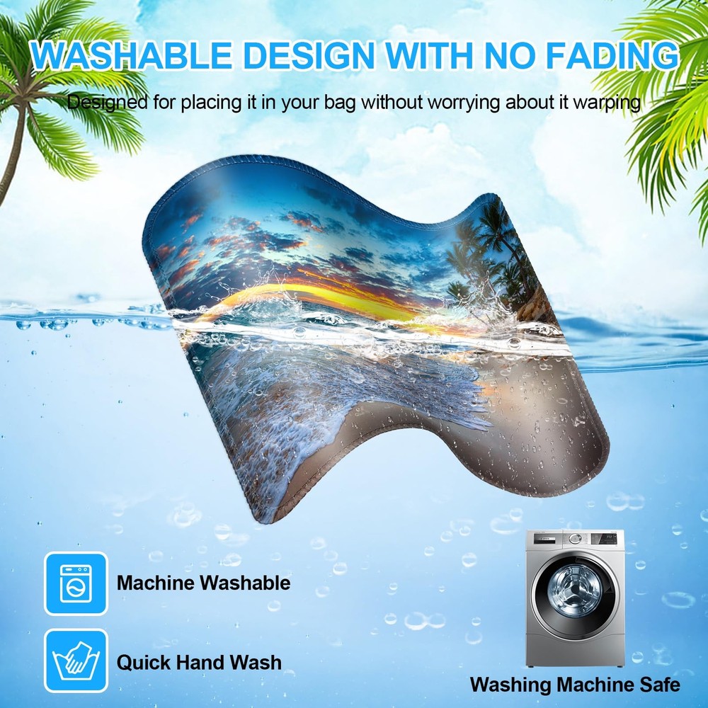 3 Pack Beach Mouse Pad Small Square Non Slip Desk Mat
