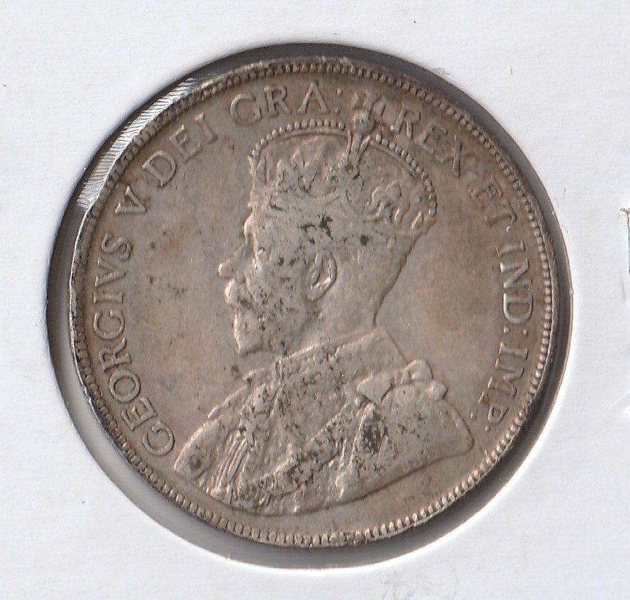 Coin Canada 50 Cents 1917 KM25, silver