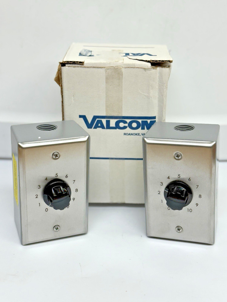 2 Valcom V-1092 Wall Mount Volume Control Boxes