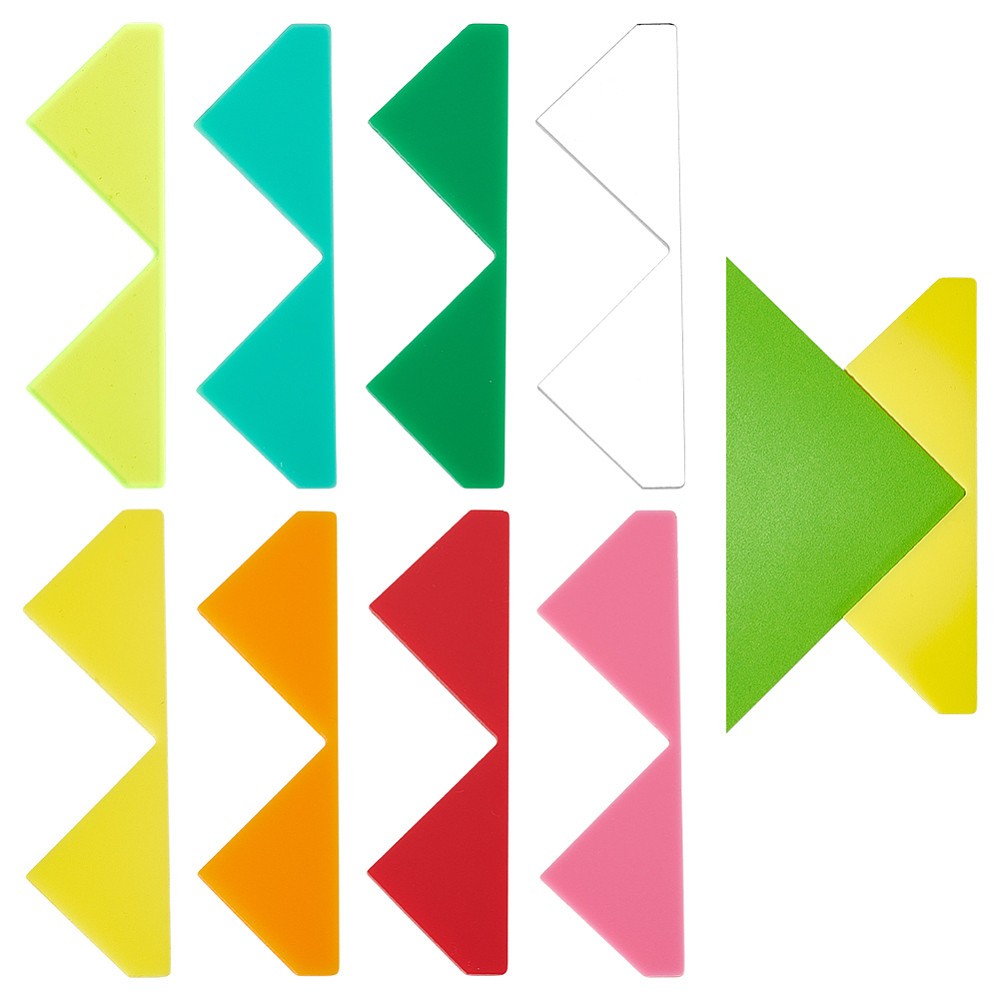 1set Acrylic Book Binding Correcting Tools Mixed color 29.5x98x2.5mm