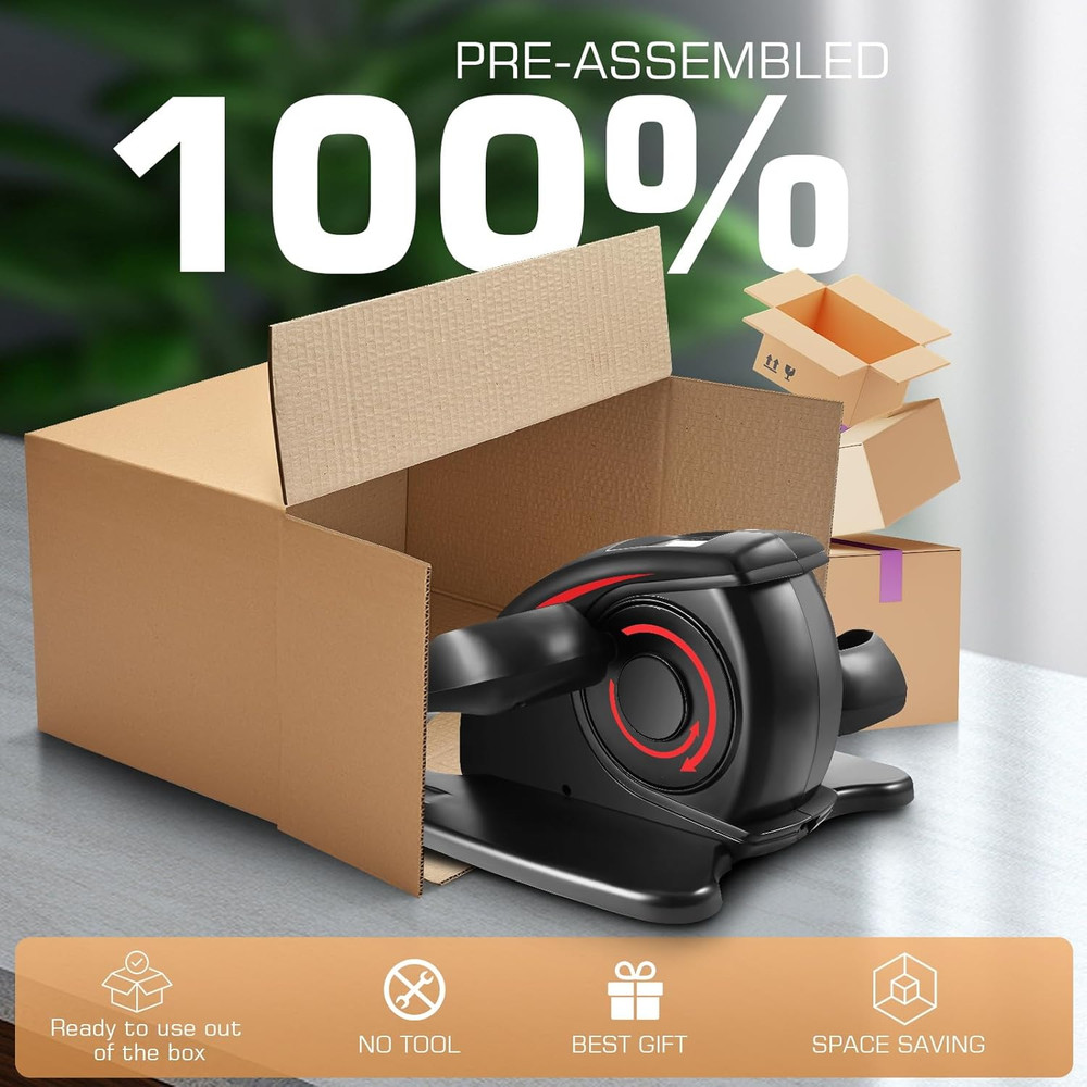 under Desk Elliptical Machine, Electric Seated Pedal Exerciser, Mini Elliptical