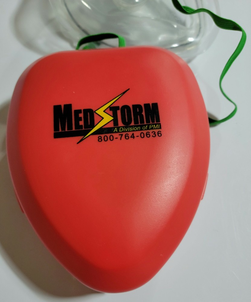 Med Storm Resuscitator Mask Pocket Size with Case Open Container New