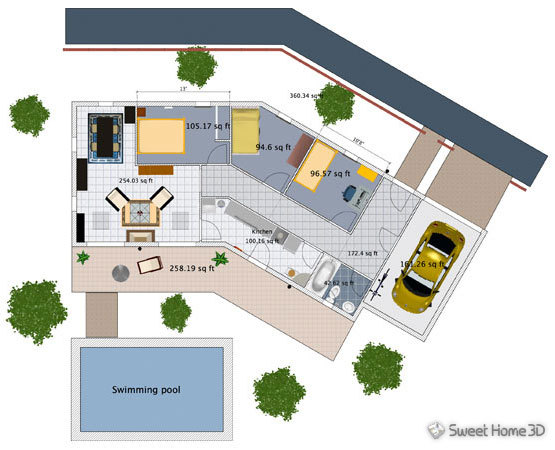NEW Sweet Home 3D-Graphic-Interior Design CAD Architect Software-Windows/Mac-CD